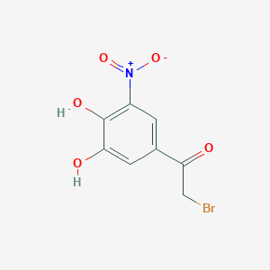 molecular formula C8H6BrNO5 B8440213 2-Bromo-1-(3,4-dihydroxy-5-nitro-phenyl)-ethanone 