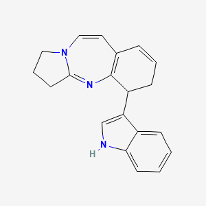 molecular formula C20H19N3 B8440234 2,3,5,6-Tetrahydro-5-(1H-indol-3-yl)-1H-pyrrolo[2,1-b][1,3]benzodiazepine 