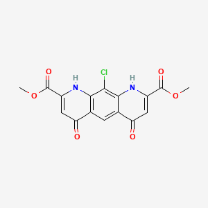 molecular formula C16H11ClN2O6 B8440324 Dimethyl 10-chloro-4,6-dioxo-1,4,6,9-tetrahydropyrido[3,2-g]quinoline-2,8-dicarboxylate 