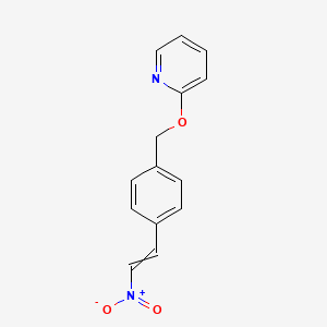 molecular formula C14H12N2O3 B8440370 2-[[4-(2-Nitroethenyl)phenyl]methoxy]pyridine 