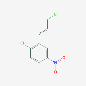molecular formula C9H7Cl2NO2 B8440373 2-Chloro5-nitrocinnamyl chloride 