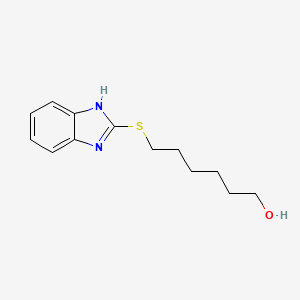 molecular formula C13H18N2OS B8440393 2-(6-Hydroxyhexylthio)benzimidazole 