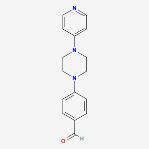 molecular formula C16H17N3O B8440414 1-(4-Formylphenyl)-4-(4-pyridyl)piperazine 