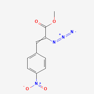 molecular formula C10H8N4O4 B8440447 Methyl 4-nitro-alpha-azidocinnamate 