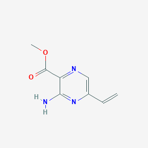 molecular formula C8H9N3O2 B8440453 3-Amino-5-vinyl-pyrazine-2-carboxylic acid methyl ester 