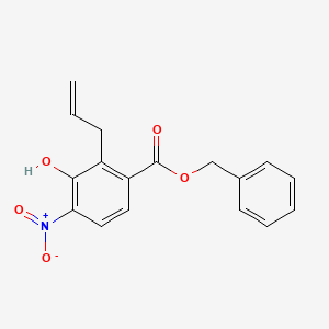 molecular formula C17H15NO5 B8440473 Benzyl 2-allyl-3-hydroxy-4-nitro-benzoate 