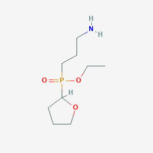 molecular formula C9H20NO3P B8440487 Ethyl-3-aminopropyl(tetrahydrofuran-2-yl)phosphinate 