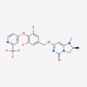 (S)-7-((3,5-difluoro-4-((2-(trifluoromethyl)pyridin-4-yl)oxy)benzyl)oxy)-1,2-dimethyl-2,3-dihydroimidazo[1,2-c]pyrimidin-5(1H)-one