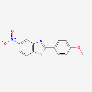 molecular formula C14H10N2O3S B8440513 2-(4-Methoxyphenyl)-5-nitrobenzothiazole 