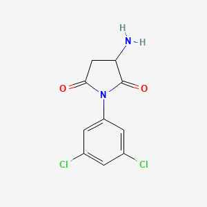 molecular formula C10H8Cl2N2O2 B8440537 3-Amino-1-(3,5-dichlorophenyl)pyrrolidine-2,5-dione 