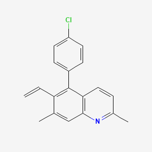 molecular formula C19H16ClN B8440550 5-(4-Chlorophenyl)-2,7-dimethyl-6-vinylquinoline 