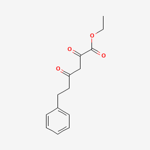 molecular formula C14H16O4 B8440556 2,4-Dioxo-6-phenylhexanoic acid ethyl ester 
