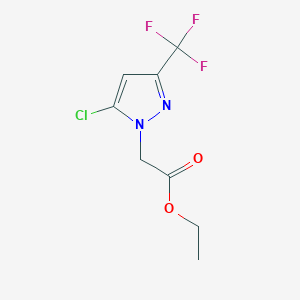 molecular formula C8H8ClF3N2O2 B8440564 ethyl 5-chloro-3-(trifluoromethyl)-1H-pyrazole-1-acetate 