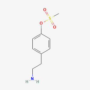 molecular formula C9H13NO3S B8440571 4-(2-Aminoethyl)phenyl methanesulfonate 