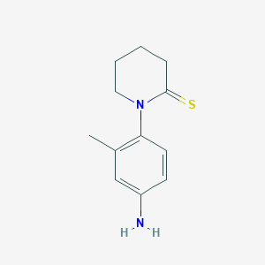 molecular formula C12H16N2S B8440605 1-(4-Amino-2-methylphenyl)piperidine-2-thione 