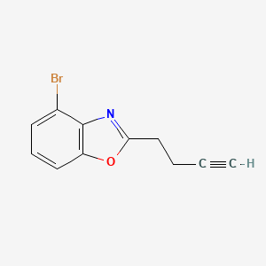 molecular formula C11H8BrNO B8440639 4-Bromo-2-(but-3-ynyl)-benzo[d]oxazole 