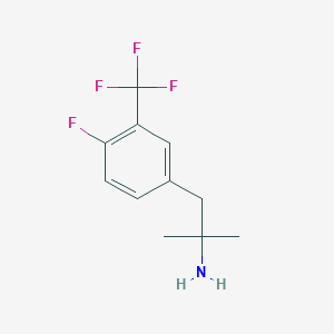 molecular formula C11H13F4N B8440645 2-(4-Fluoro-3-trifluoromethyl-phenyl)-1,1-dimethyl-ethylamine 