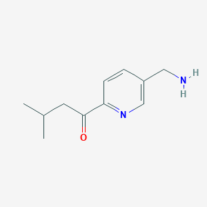 molecular formula C11H16N2O B8440651 5-Aminomethyl-2-(3-methyl-butyryl)-pyridine 