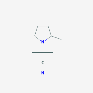 molecular formula C9H16N2 B8440656 2-Methyl-2-(2-methyl-1-pyrrolidinyl)propanenitrile 
