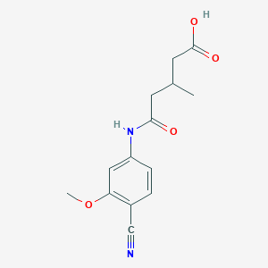molecular formula C14H16N2O4 B8440667 5-((4-Cyano-3-methoxyphenyl)amino)-3-methyl-5-oxopentanoic acid 