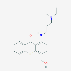 molecular formula C21H26N2O2S B8440685 1-[[3-(Diethylamino)propyl]amino]-4-(hydroxymethyl)thioxanthen-9-one 