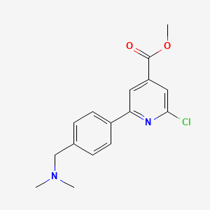 molecular formula C16H17ClN2O2 B8440692 Methyl 2-chloro-6-(4-((dimethylamino)methyl)phenyl)isonicotinate 