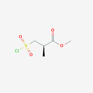 molecular formula C5H9ClO4S B8440694 methyl 3-chlorosulfonyl-2(R)-methylpropionate 