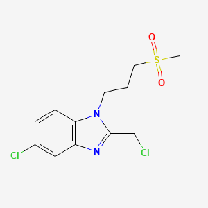 5-chloro-2-(chloromethyl)-1-(3-(methylsulfonyl)propyl)-1H-benzo[d]imidazole