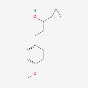 molecular formula C13H18O2 B8440719 2-(4-Methoxyphenyl)ethyl cyclopropyl carbinol 