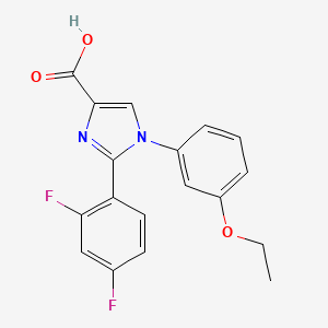 molecular formula C18H14F2N2O3 B8440731 2-(2,4-Difluorophenyl)-1-(3-ethoxyphenyl)-4-imidazolecarboxylic acid CAS No. 954382-68-4