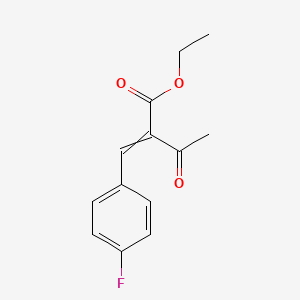 molecular formula C13H13FO3 B8440749 Ethyl 2-[(4-fluorophenyl) methylene]-3-oxobutanoate 
