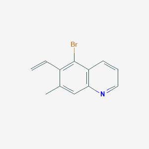 molecular formula C12H10BrN B8440789 5-Bromo-7-methyl-6-vinylquinoline 
