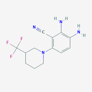 molecular formula C13H15F3N4 B8440802 2,3-Diamino-6-(3-trifluoromethyl-piperidin-1-yl)benzonitrile 