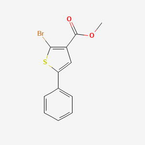 molecular formula C12H9BrO2S B8440804 Methyl 2-bromo-5-phenylthiophene-3-carboxylate 