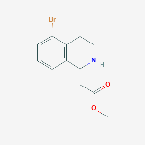 molecular formula C12H14BrNO2 B8440806 Methyl 2-(5-bromo-1,2,3,4-tetrahydroisoquinolin-1-yl)acetate 