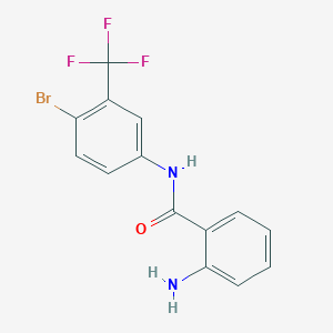 molecular formula C14H10BrF3N2O B8440839 2-Amino-N-(4-bromo-3-trifluoromethylphenyl)benzamide 