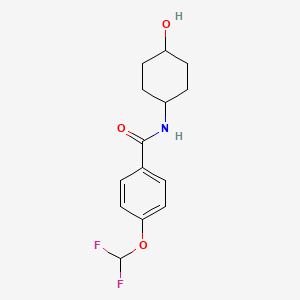 molecular formula C14H17F2NO3 B8440849 4-(4-Difluoromethoxybenzamido)cyclohexanol 