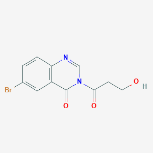 6-Bromo-3-(3-hydroxy-propionyl)-3H-quinazolin-4-one