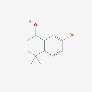 molecular formula C12H15BrO B8440877 7-Bromo-4,4-dimethyl-1,2,3,4-tetrahydronaphthalen-1-ol 