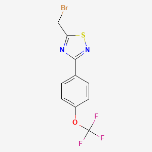 molecular formula C10H6BrF3N2OS B8440891 5-Bromomethyl-3-(4-trifluoromethoxyphenyl)[1,2,4]thiadiazole 
