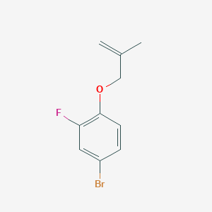 molecular formula C10H10BrFO B8440919 4-Bromo-2-fluoro-1-[(2-methyl-2-propen-1-yl)oxy]benzene 