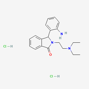 molecular formula C20H27Cl2N3O B8440924 3-(2-Aminophenyl)-2-(2-diethylaminoethyl)isoindolin-1-one hydrochloride hydrate (4:8:1) CAS No. 116870-74-7