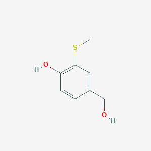 molecular formula C8H10O2S B8440926 4-Hydroxymethyl-2-methylsulfanylphenol 