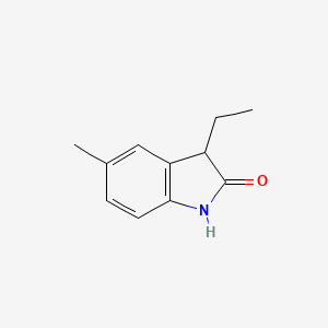molecular formula C11H13NO B8440962 3-ethyl-5-methyl-1,3-dihydro-2H-indol-2-one 