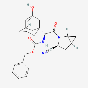 molecular formula C26H31N3O4 B8440976 Benzyl N-[(1S)-2-[(1S,3S,5S)-3-cyano-2-azabicyclo[3.1.0]hexan-2-yl]-1-(3-hydroxyadamantan-1-yl)-2-oxo ethyl]carbamate 