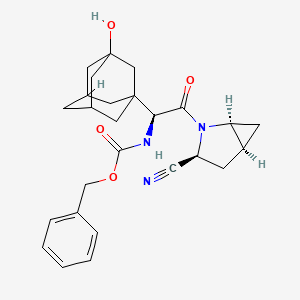 Benzyl ((1S)-2-((1S,3S,5S)-3-cyano-2-azabicyclo[3.1.0]hexan-2-yl)-1-(3-hydroxyadamantan-1-yl)-2-oxoethyl)carbamate