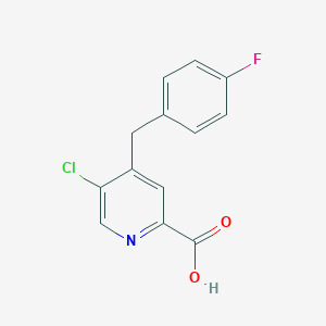 molecular formula C13H9ClFNO2 B8440978 5-Chloro-4-(4-fluorobenzyl)-pyridine-2-carboxylic acid 