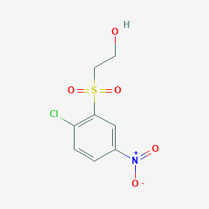 molecular formula C8H8ClNO5S B8440987 2-Chloro-5-nitrophenyl hydroxyethyl sulfone CAS No. 100983-92-4