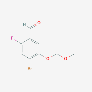 molecular formula C9H8BrFO3 B8441007 4-Bromo-2-fluoro-5-methoxymethoxy-benzaldehyde CAS No. 943750-20-7