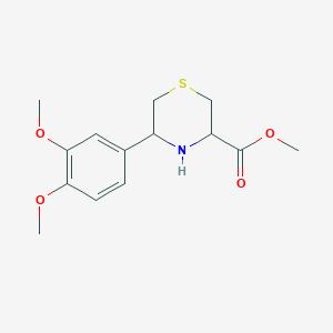 molecular formula C14H19NO4S B8441020 5-(3,4-Dimethoxy-phenyl)-thiomorpholine-3-carboxylic acid methyl ester 